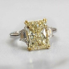 6Kt Gelb Diamant Ehering Drei