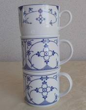 2 Kaffeetassen / Kaffeebecher 200ml La Vie Strohblume Indischblau + 1 Einzelne