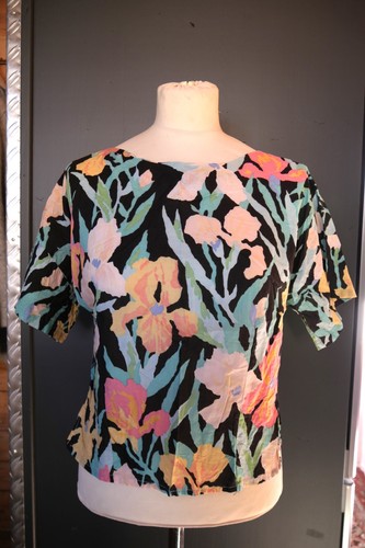 Bunte vintage sommerbluse - bunte,