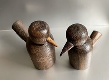 Holz Vogel Figuren Paar- Deko