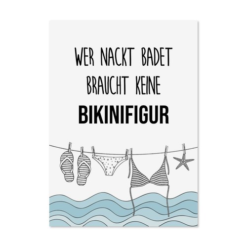 Postkarte lustig wer - postkarte, nackt