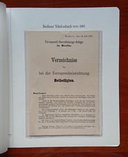 Vordruckblatt Berliner Telefonbuch 1881 Telegrafie Generalpostmeister Stephan
