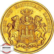 J212  20 Mark HAMBURG Stadtwappen von 1899 J in f.STG  539