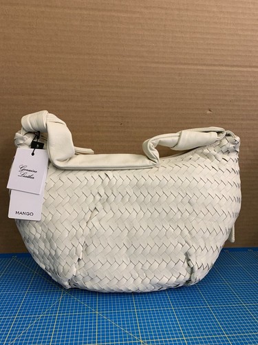 Mango leder damen tasche weiss - damen,