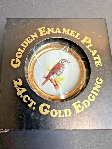 Golden enamel plate gold - enamel,