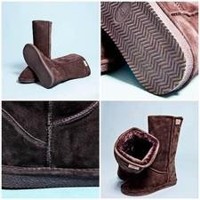 Lammfellstiefel Hedgehog Winterstiefel Fell-Stiefel Boots braun