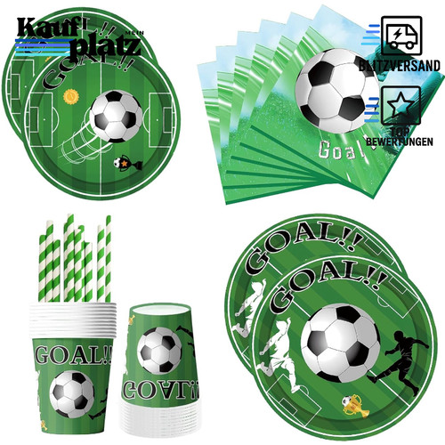 Pappteller fußball deko - pappteller,
