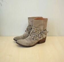 tolle Wildleder Stiefeletten Nietengürtel Gr. 38 Echtleder Vero Cuoio Strategia