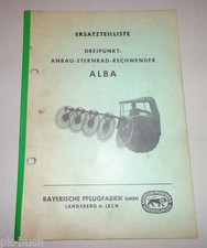 Ersatzteilliste Bayerische Pflugfabrik Dreipunkt Anbau Sternrad Rechwender Alba 