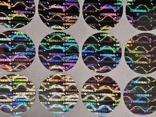 Hologramm Aufkleber Rund 20mm 3D Original Garantie Sicherheitssiegel Sealed