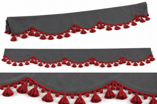 Frontscheibenborde grau rot - grau,