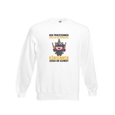 Königinnen ziehen ihr Schwert | Einhorn | Prinzessin Sweatshirt Weiß