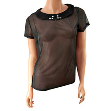 Damen durchsichtiges schwarz