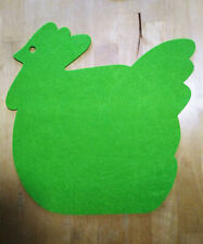 4 x Platzdeckchen, Ostern, Huhn, Osterhuhn, Filz, grün