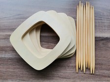 Gardinen Raffhalter 4 er Set Holz