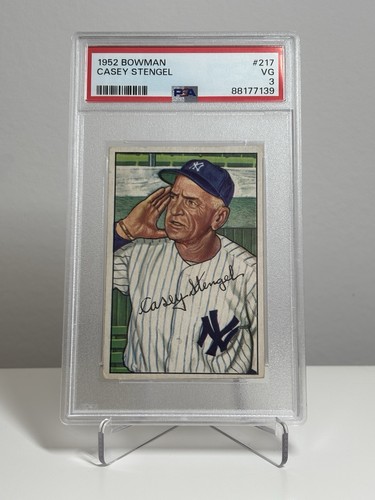 1952 bowman casey stengel - stengel, #217