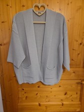 Deerberg Cardigan Feinstrick L /42 Damen Blau/grau Neu