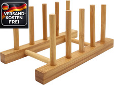 Tellerregal Halter Bambus Holz