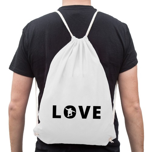 Love skateboard turnbeutel - love,