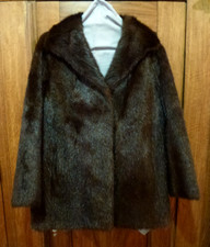 elegante Echt Pelz Jacke Bisam