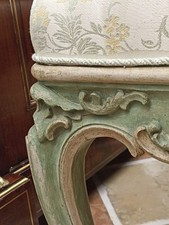Antike Sitzbank um 1880, wohnfertig restauriert, neu gepolstert, Tabouret