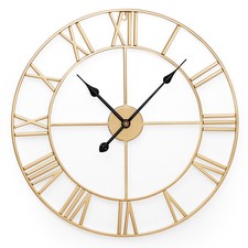 Wanduhr 60cm Industrielle Vintage Metall Wanduhr mit römischen Ziffern Große