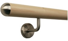 Ahorn Handläufe Geländer Set für innen + Halter  Wand Treppe Flur Diele Eingang