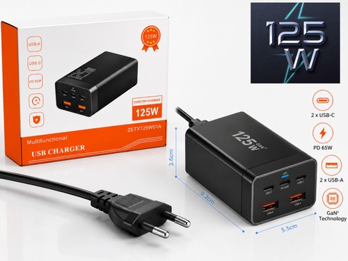 Usb ladegerät 125w - usb-c, ladegerät,125w