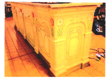 Alte Antike Theke Tresen Ladentisch verkleidet mit alten Kacheln Unikat original