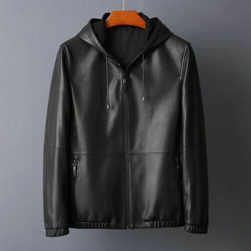 Neu schwarze lederjacke herren - schwarze,