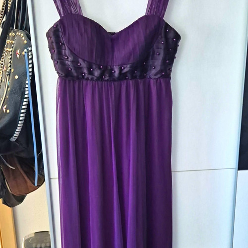 Damen abendkleid lang lila - lang,