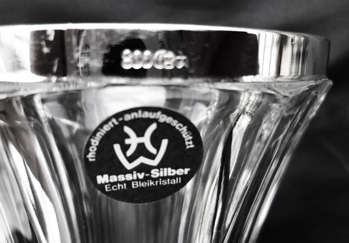 Bleikristall blumenvase mit - bleikristall,