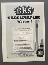 BKS Gabelstapler Warum? Velbert Oldtimer 1969 Vintage Ad Werbung Reklame