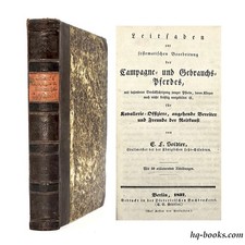 EA 1837 – Seidler: Campagne- und Gebrauchspferd – Reitlehre mit Kupfertafeln