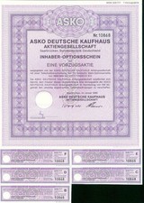ASKO Deutsche Kaufhaus Aktiengesellschaft 1er-OS 1986