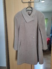 Schicker  warmer Lama - Wintermantel in beige, Gr. 44  sehr guter Zustand 