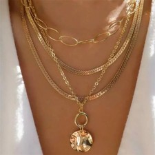 Damen halskette gold - gold, layer