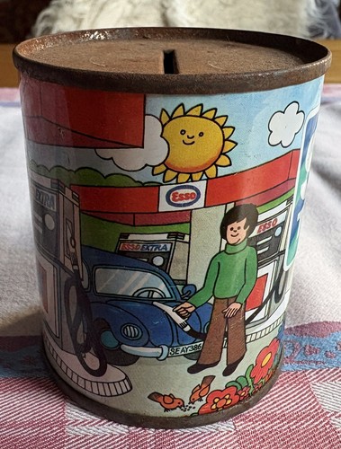 Alte blech spardose esso - blech,