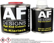 2K Klarlack 1,5 Liter Set mit Härter Acryl Autolack kratzfest Hochglanz
