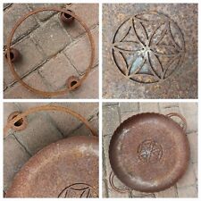 Feuerschale - Dekor Blume des Lebens - Rostpatina