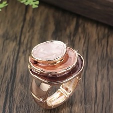 Fingerring Ring Elastikring Emaille emailliert brauntönig größenflexibel 