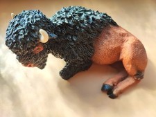 Indianer Figur - Castagna - Bison liegend - Vitrinenstück - Western - 15 cm