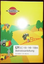 Hardi Feldspritze LY EC 15 - 16 - 18 m Betriebsanleitung