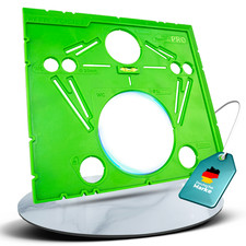 HTK Tools WC-Schablone – Wand-WC Bohrschablone 18/23 cm – Kompatibel mit Geberit