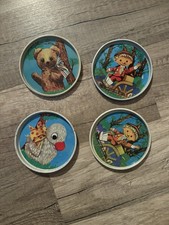 4 Stück DDR Untersetzer Pittiplatsch, Sandmann…
