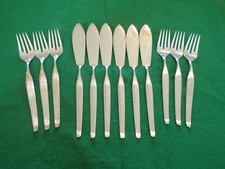 Robbe & Berking City / Metropolitan Fischbesteck 6 Personen 12 Teile Silber 90er