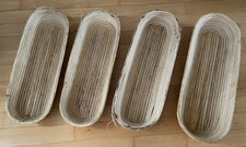 Gärkörbe Oval Brot Backen Gärkorb Peddigrohr aus Rattan 4 Stück