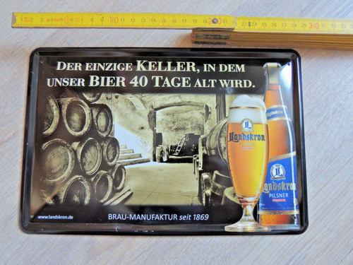 Blechschild bier landskron - blechschild,