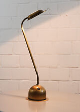 Fischer Messing Tischlampe Tisch Leuchte Schwanenhals Vintage 1980er Jahre