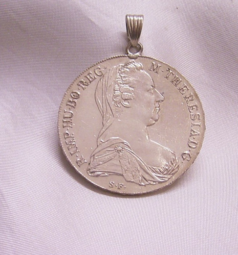 Silber münzanhänger maria - silber,